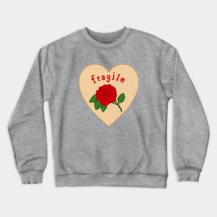 Fragile Mazapan Heart PINK Crewneck Sweatshirt